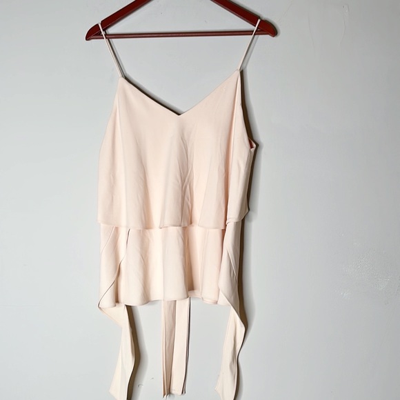 Jonathon Simkhai Silk Crepe Hanging Tank Top Blouse Apricot women size Medium - Picture 5 of 7